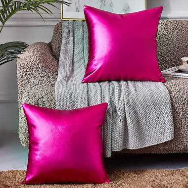 Hot pink discount velvet pillow cover